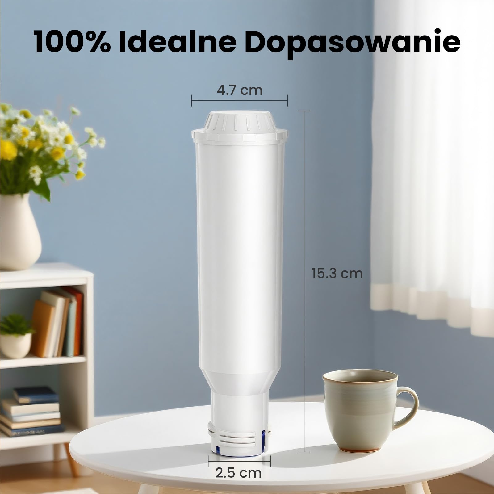 Mutital Zestaw 6 filtrów do ekspresów do kawy, zamiennik filtra wody Melitta, F088 Krups, Nivona Café Romatica, kompatybilny z Krups EA829S, Jura, Melitta Pro Aqua Barista TS