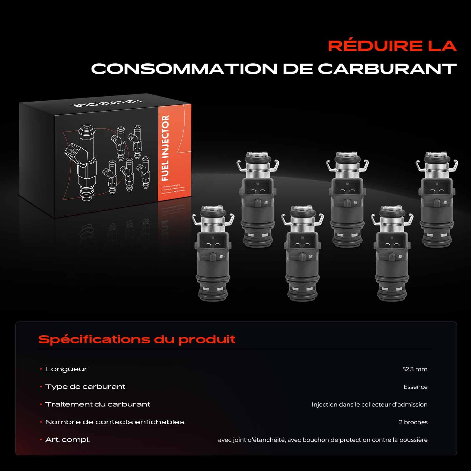 Frankberg 6x Buse d'injecteur de carburant IWP022