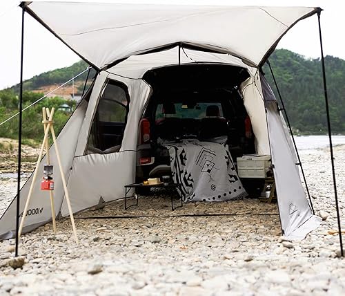 Miniatura 3 de Mobility A - Tienda de campaña para automóvil SUV con toldo para campamento, impermeable, refugio solar, tienda de campaña para portón trasero (A3,