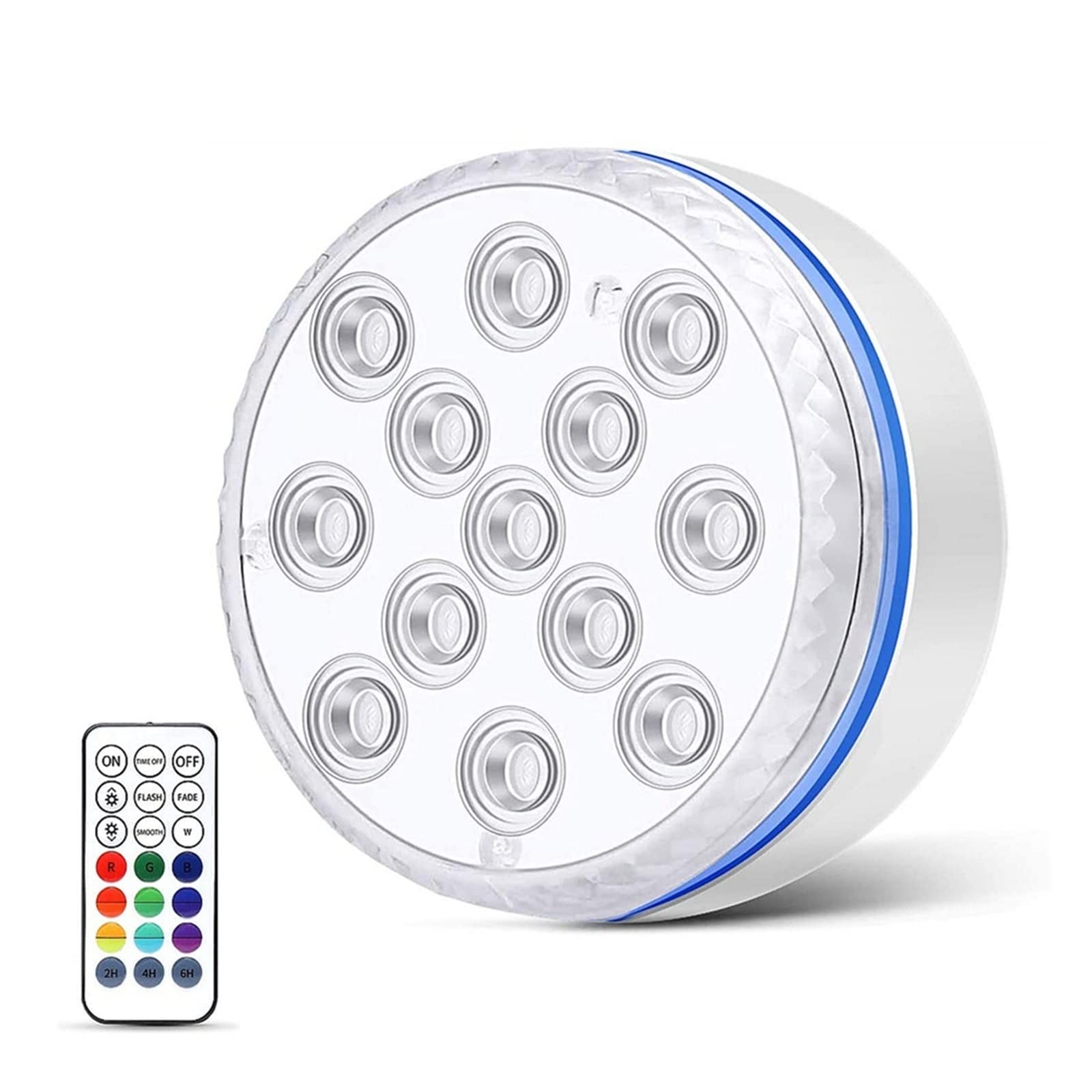 Submersible LED Lights with Remote Underwater Pool Light IP68 Magnet 13 Bright Lamp RGB for Pond/Pool/Aquarium Low Energy Consumption