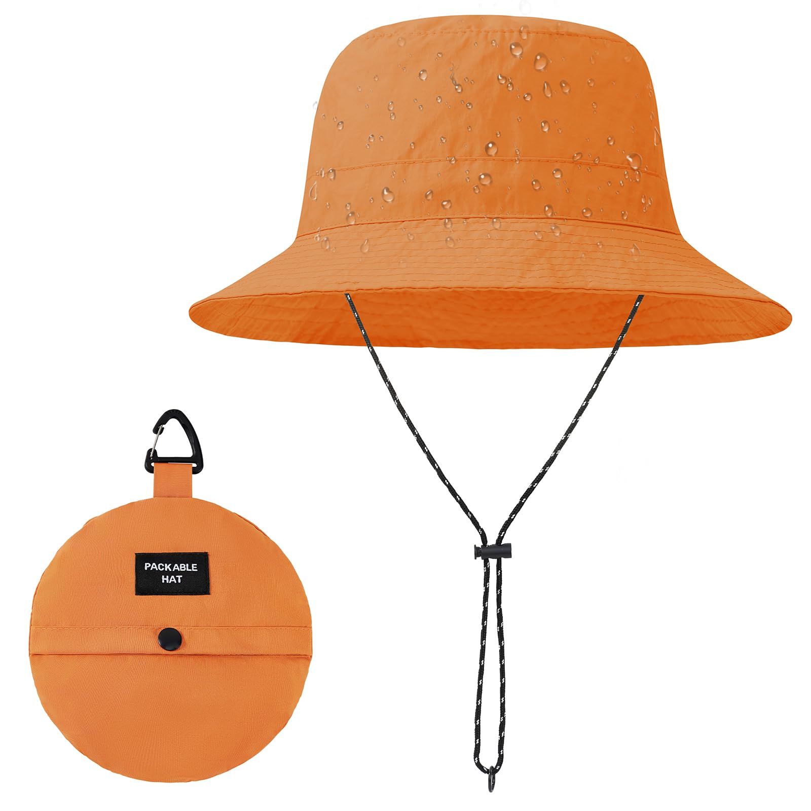 Sombrero impermeable para mujeres y hombres, sombrero de lluvia de ala ancha, plegable, protección UV, verano, playa, pesca, senderismo, safari