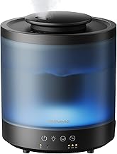 Homvana Umidificatore camera da letto, 1,5 l, nebulizzatore refrigerante, piccolo umidificatore per bambini, diffusore di aromi, olio essenziale, aromaterapia, nebulizzatore a ultrasuoni, diffusore a