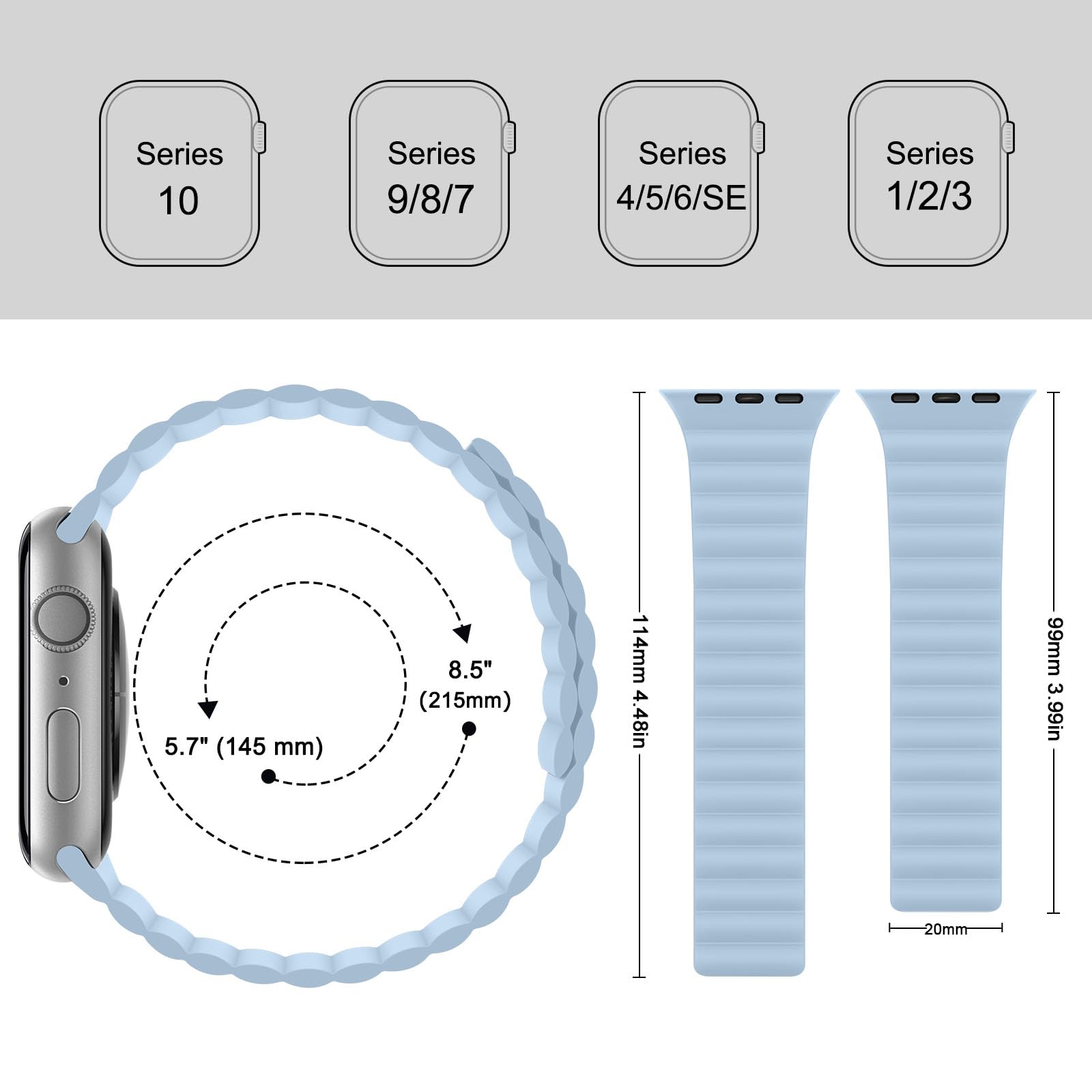 HITZEE Compatible with Apple Watch Strap 49/46/45/44/42/41/40/38mm - Image 4