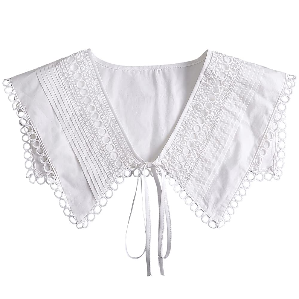 Loudsung Women's Design-Classic False Collar Detachable Blouse Fake Collar Half Shirts Collar Shawl Designed Top Elegant For Girls, 16