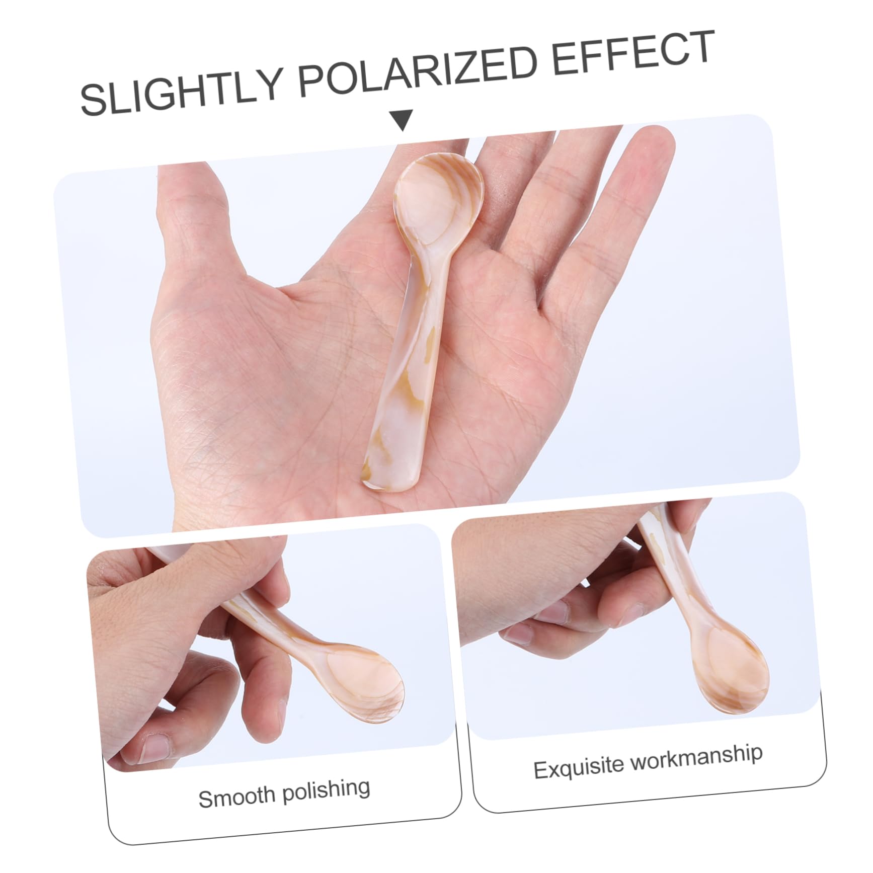 12piezas Cucharas De Concha Natural Para Café Cucharas Para Postres y Helados Para Mezclar Bebidas y Servir Dulces Casa