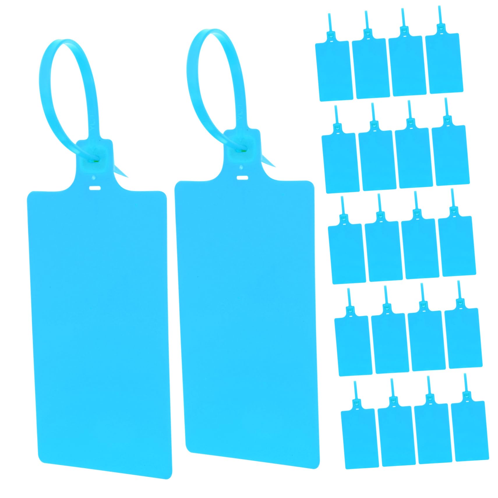 Zerodeko 100pcs Hanging Tag Moving Label Packing Tags Key Luggage Tabs Blank Tag Ornament Blue