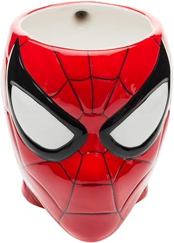 Miniatura 4 de Zak Designs MRTI-8511 Marvel Comics Spiderman - Taza de cerámica esculpida, multicolor