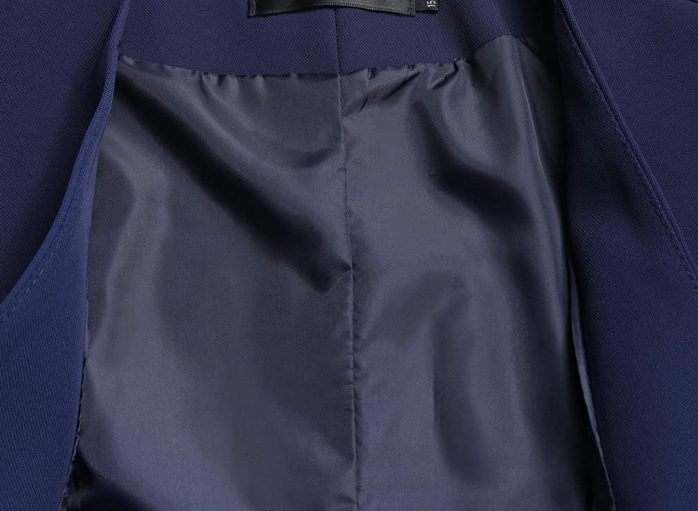 Foucome Women's Formal Regular Fitted Business Dress Suits Button Down Vest Waistcoat - Image 4