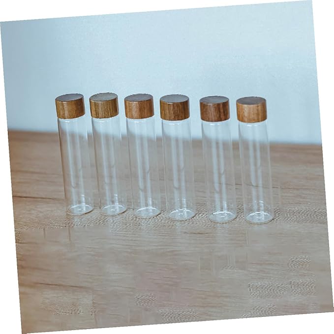 Set de 6 Tubos de Vidrio para Café con Soporte de Madera miniatura 6