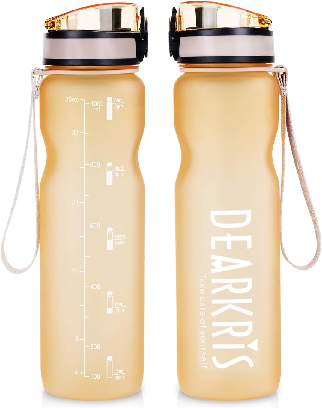 DEARKRIS Large Sport Water Bottle 1L 36oz, Simple Modern BPA Free Tritan Water Bottle for Women Men