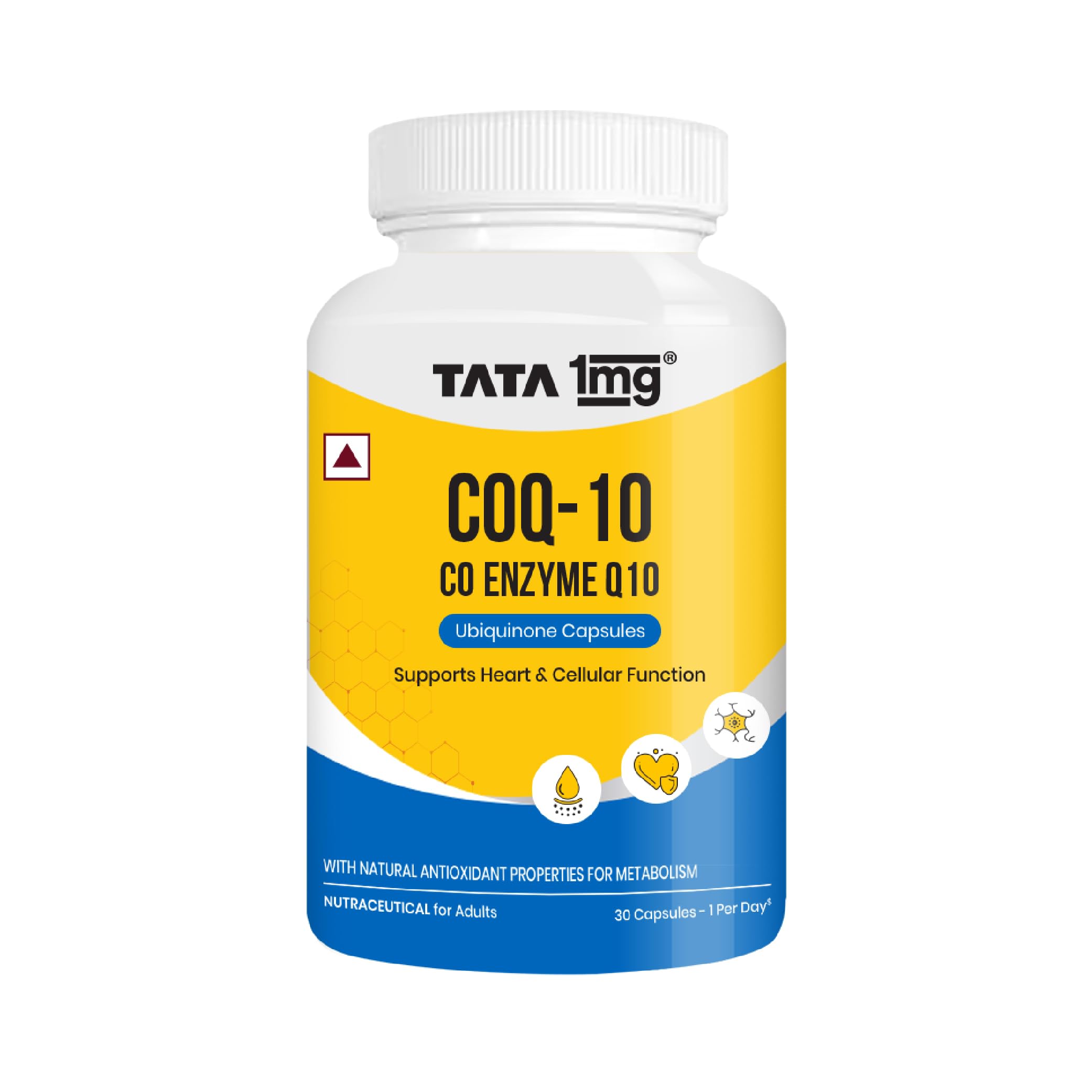 Tata 1mg CoQ 10 (Coenzyme 10) ((200mg)) Capsules, Supports Heart and Vascular Health, Promotes Healthy Cellular Function For Unisex (Pack Of 30 Capsules), 50 grams-picture-36