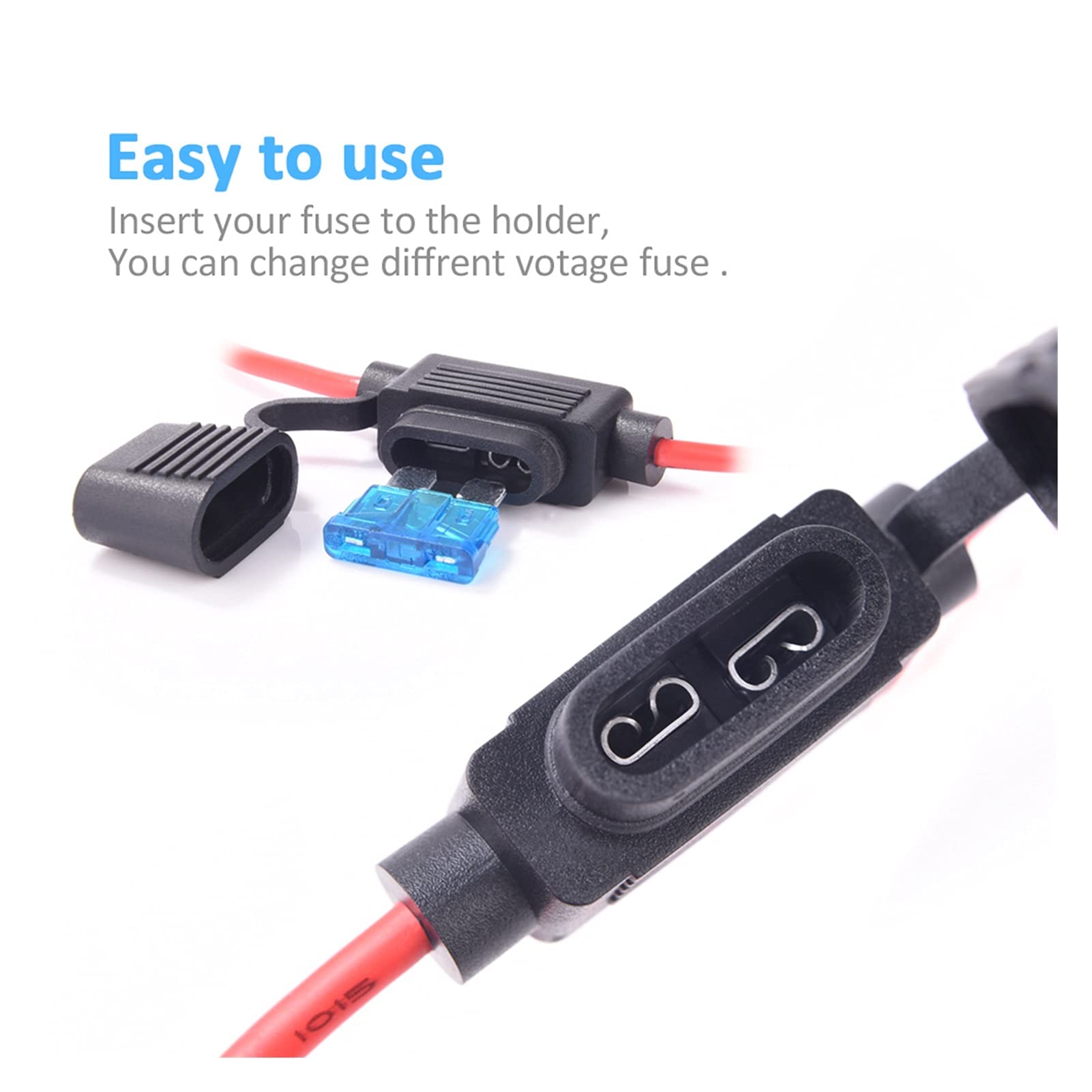 Car Truck 120 pezzi fusibili a lama kit assortimento di standard universale con 10 portafusibili in linea 14 AWG e amplificatore