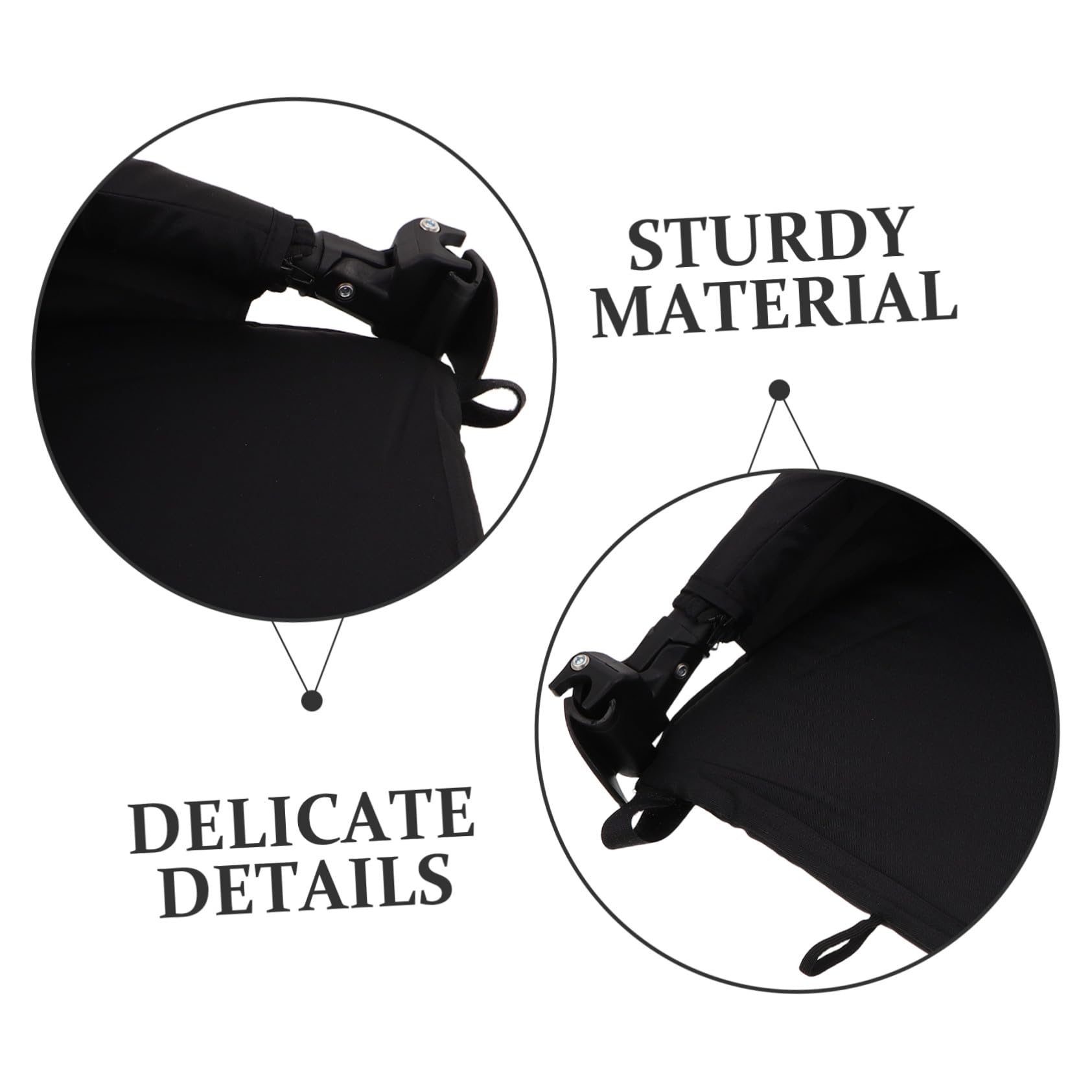Reposapiés Plegable para Cochecito Soporte de Pies Ajustable Negro