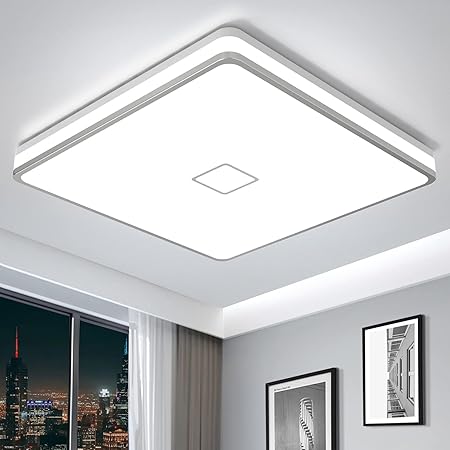 Blmyl Lámpara Techo Led Madera 18w Regulable Mando Lámpara Techo LED BLMYL Madera 18W - Regulable, Mando, 30 Cm, Para Salón O Dormitorio Luces Led
