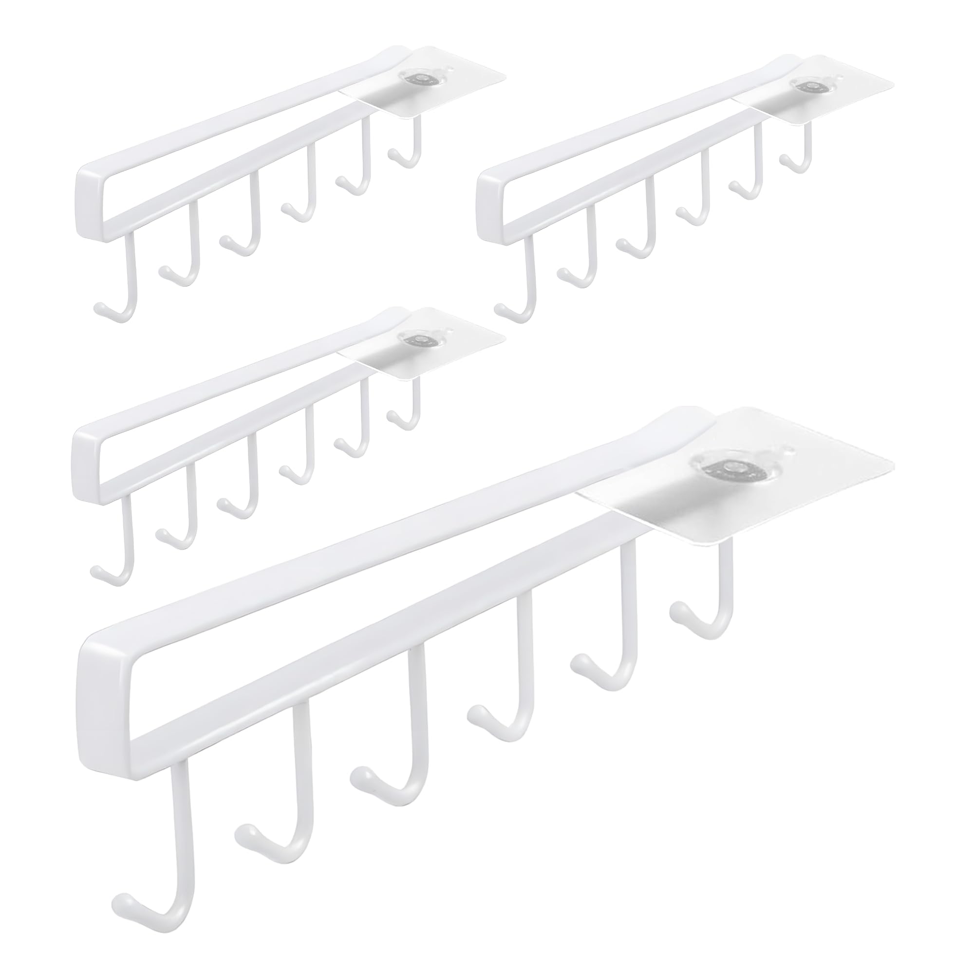 VASTMED 4 PCs Ziplock Product Bag Organizer Dental & Medical Storage Hanger Rack & Hanging Hook Under Cabinet Closet | Easy Access, Organizing and Storage