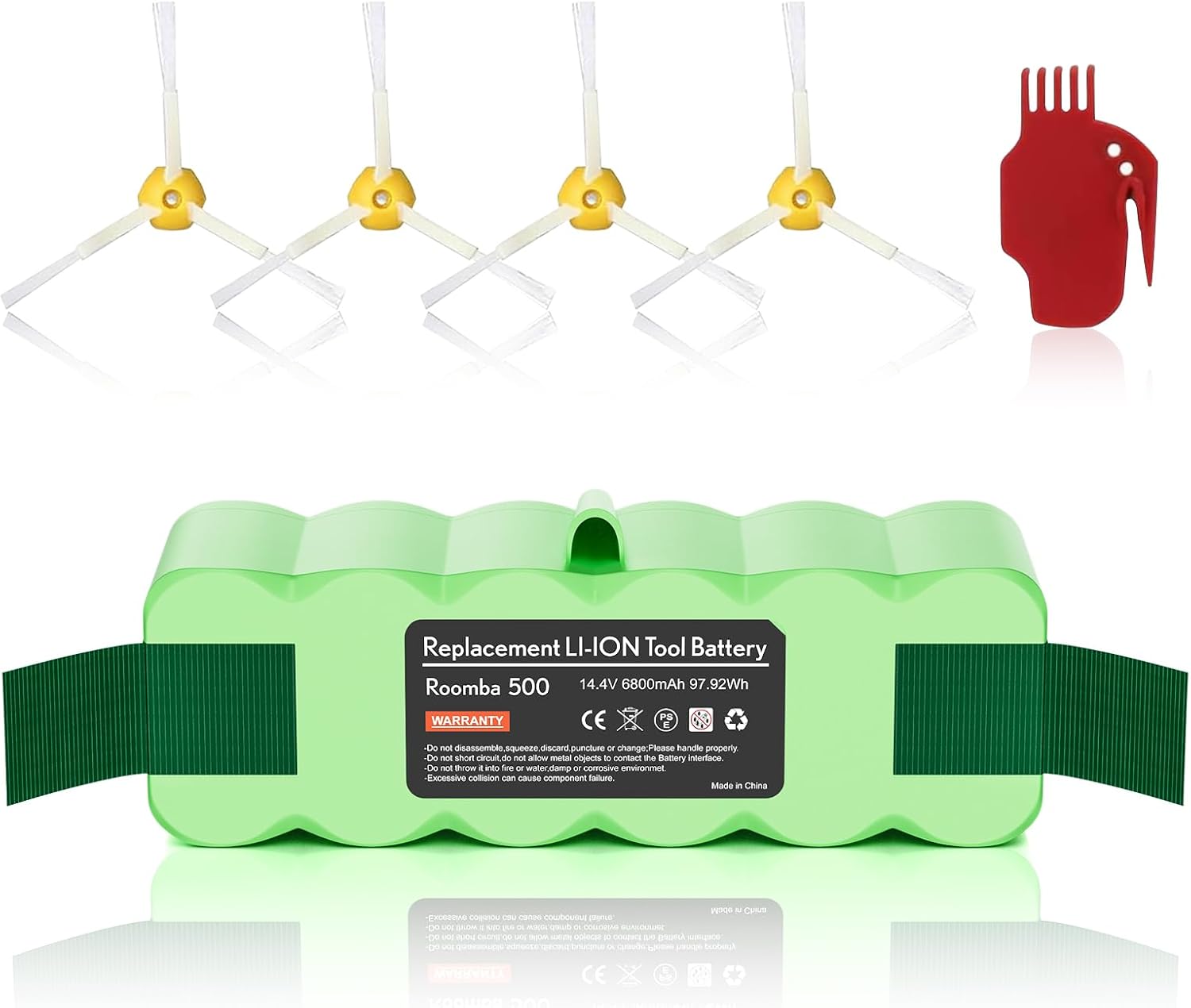 Upgraded 6800mAh 14.4V Battery Compatible for iRobot Roomba 500 600 700 800 900 Series Compatible with Robot Vacuum Battery 510 540 550 560 570 580 620 650 660 760 770 780 790
