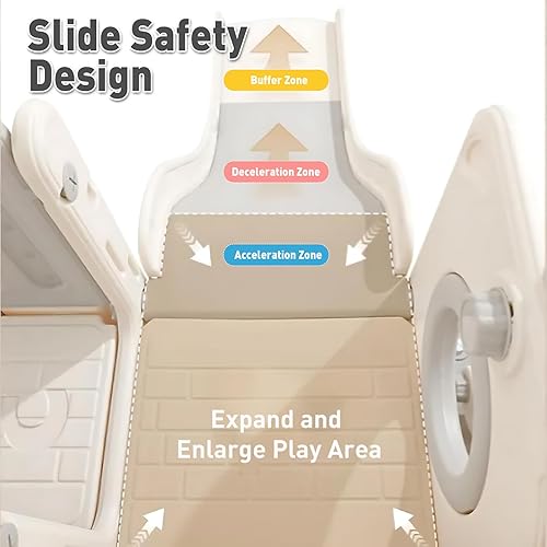 Miniatura 5 de Juego de juego de 11 en 1 para niños pequeños con telescopio para patio de juegos para niños de 1 a 3 años, juego de telescopio y tobogán, escalera