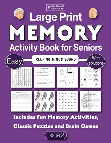 Memory Activity Book for Seniors Large Print: With Easy Puzzles and Activities, Including a Variety of Memory Games, Sudoku, Word Searches, Cryptograms and Lots More