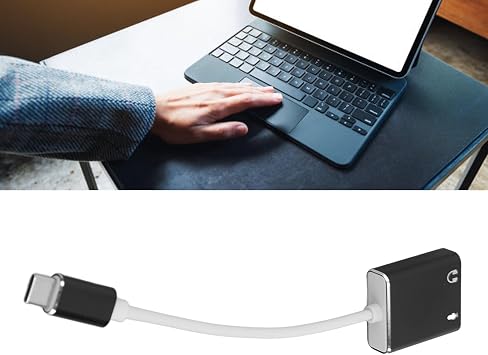 USB Sound Card, 7.1 Channel Surround with Dual Headphones Dual Microphones Type C Audio Adapter for Gaming Home Theater Music Production Laptop Desktop Users
