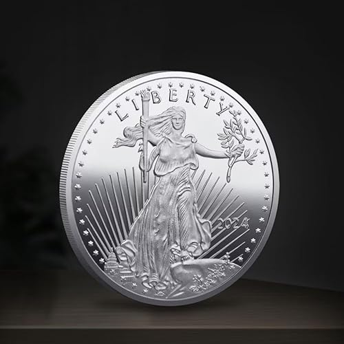 Miniatura 3 de Moneda conmemorativa sin circular de 1 oz de dólar réplica de los águilas americanos 2024