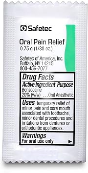 Oral Pain Relief, 0.75 Gram Packets (Box of 144)