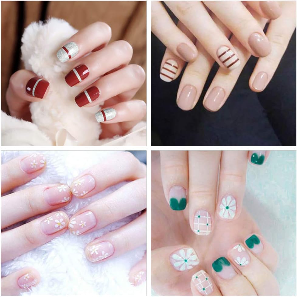 14 Sheets Full Wraps Nail Polish Stickers,Self-Adhesive Nail Art Decals Strips Manicure Kits Nail Art Designs