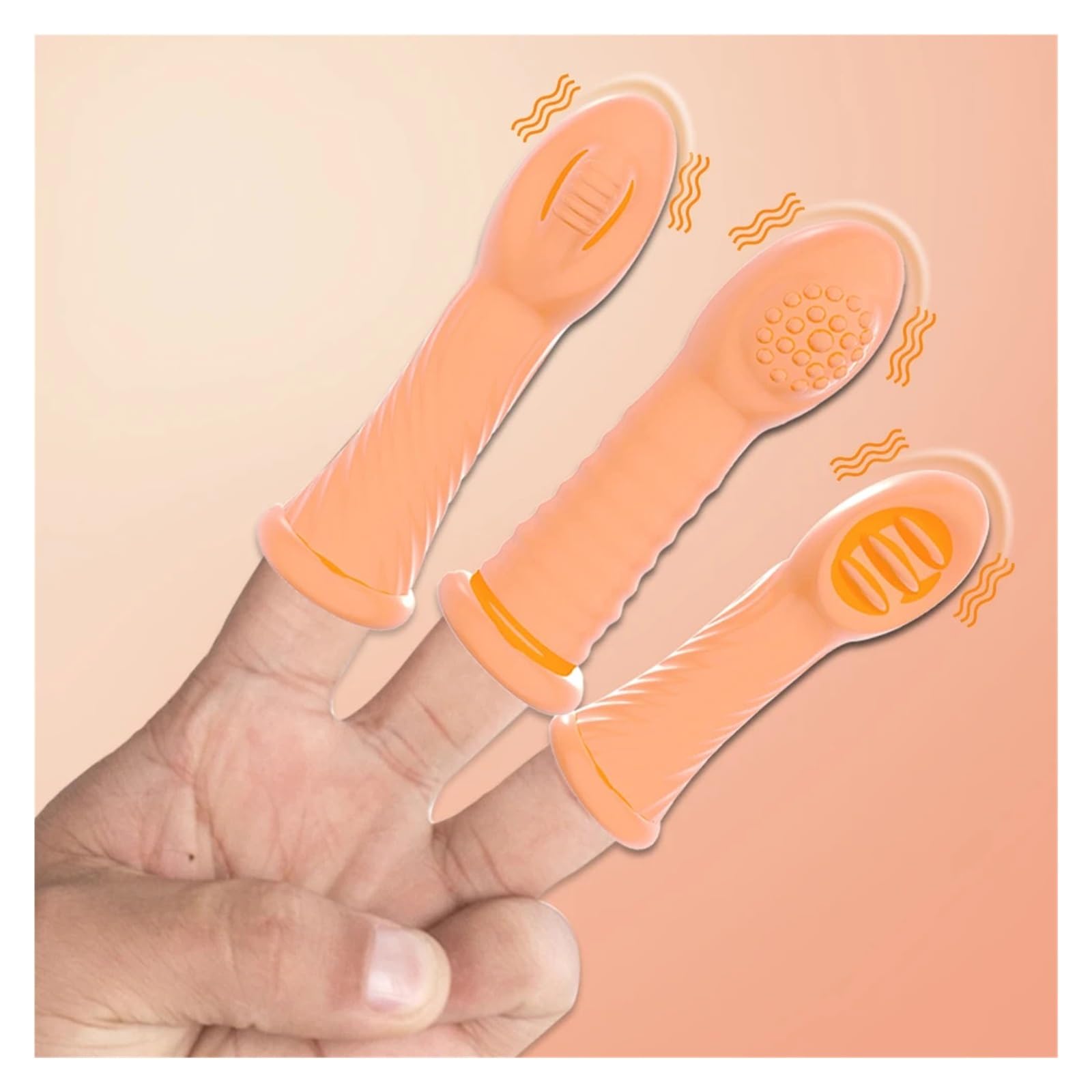 Vibratori for dita Orgasmo Punto G Clitoride Massaggio vaginale Stimolatore Masturbatore Manicotto vibrante for dito Giocattolo del sesso for le donne(03)