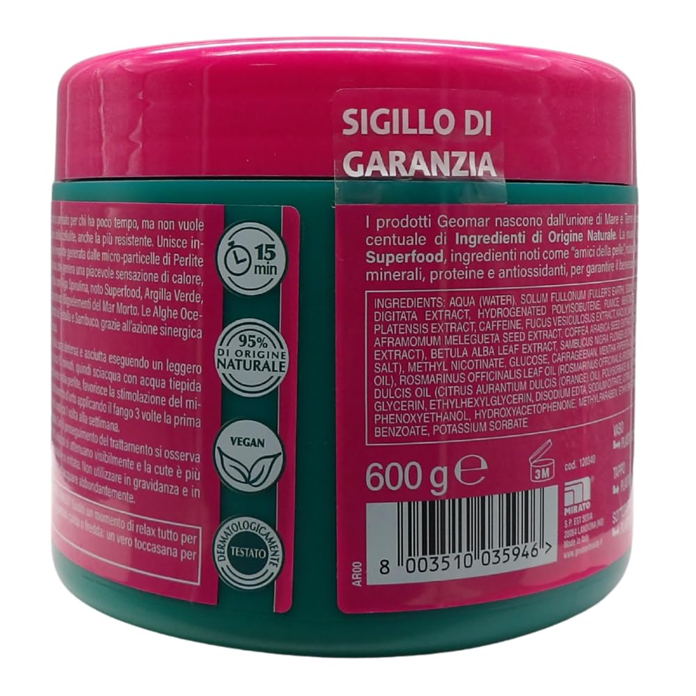 MASCHERA FANGO LIPO RIDUCENTE con Estratto di Alga Spirulina 600 g