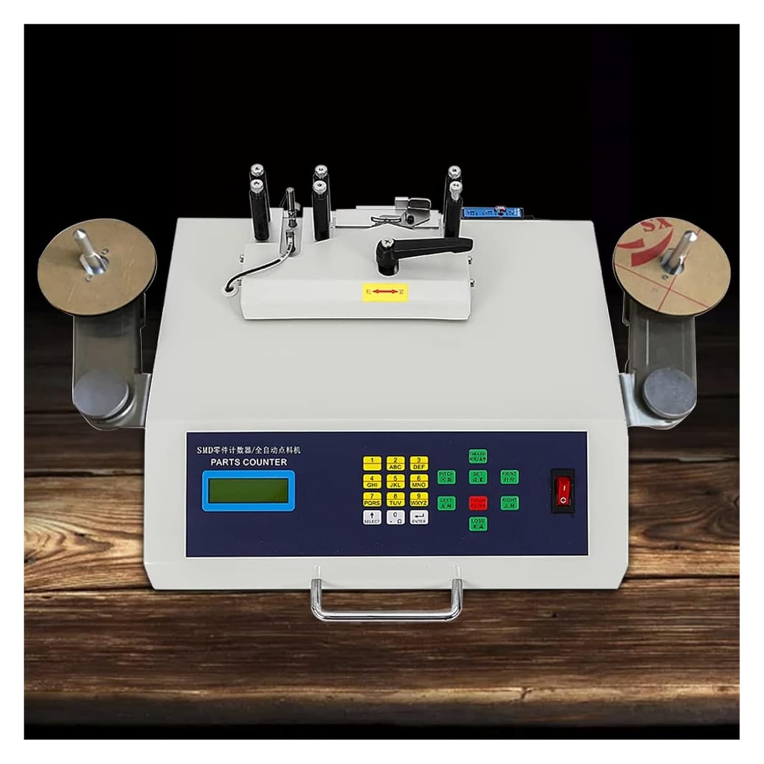 Component Counter Automatic Parts Component Counting Machine LCD Display with Leak Detection for Any Size Belt Wheel, -99999~99999 PCS Counting Range