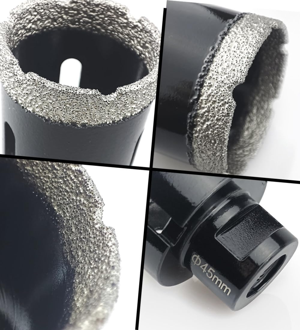 1 Uds. Juego de brocas de perforación soldadas al vacío en seco con hilo de diamante, azulejos de porcelana, coronas, taladro, herramientas de sierra perforadora de mármol y granito, 40mm