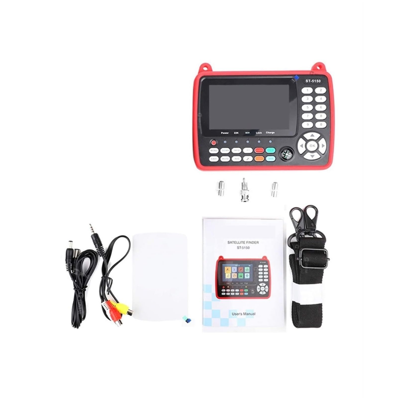 Détecteur De Satellite DVB-T2/DVB S2/DVB C H.265 Combo Sat Finder Dvb T2 Récepteur Satfinder 4.3 "écran LCD Couleur DéTection PréCise