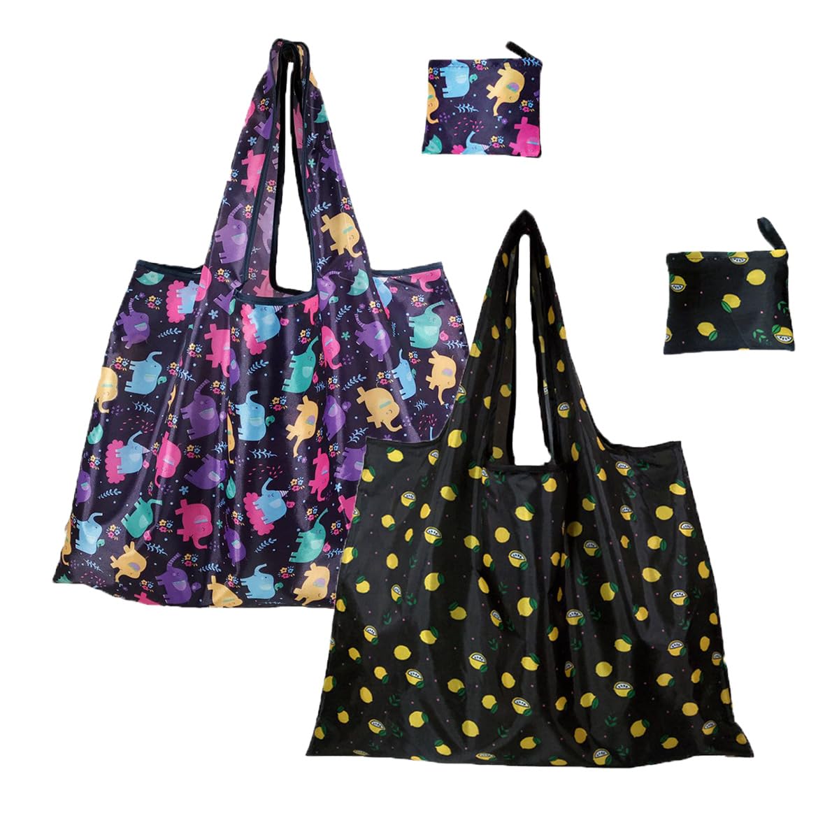 FAVORTALKFoldable Shopping Bags Reusable Packaway - Foldaway Shopper Bag Washable Lightweight Waterproof Groceries Tote for Women Ladies for Kitchen Storage