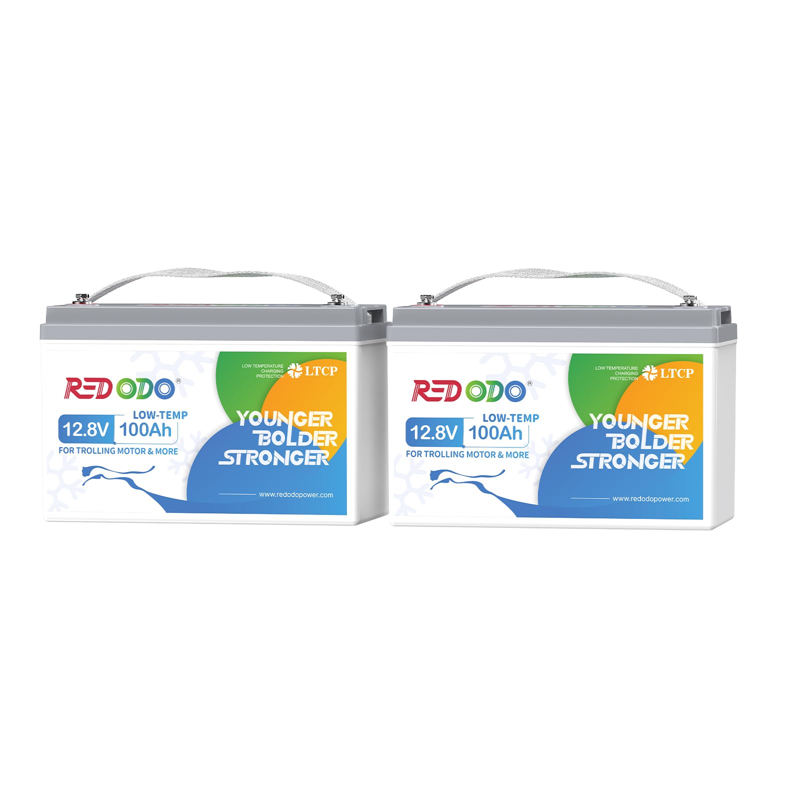 Redodo 12V 100Ah LiFePO4 Deep Cycles Battery with Low-Temp Cutoff 2 Pack