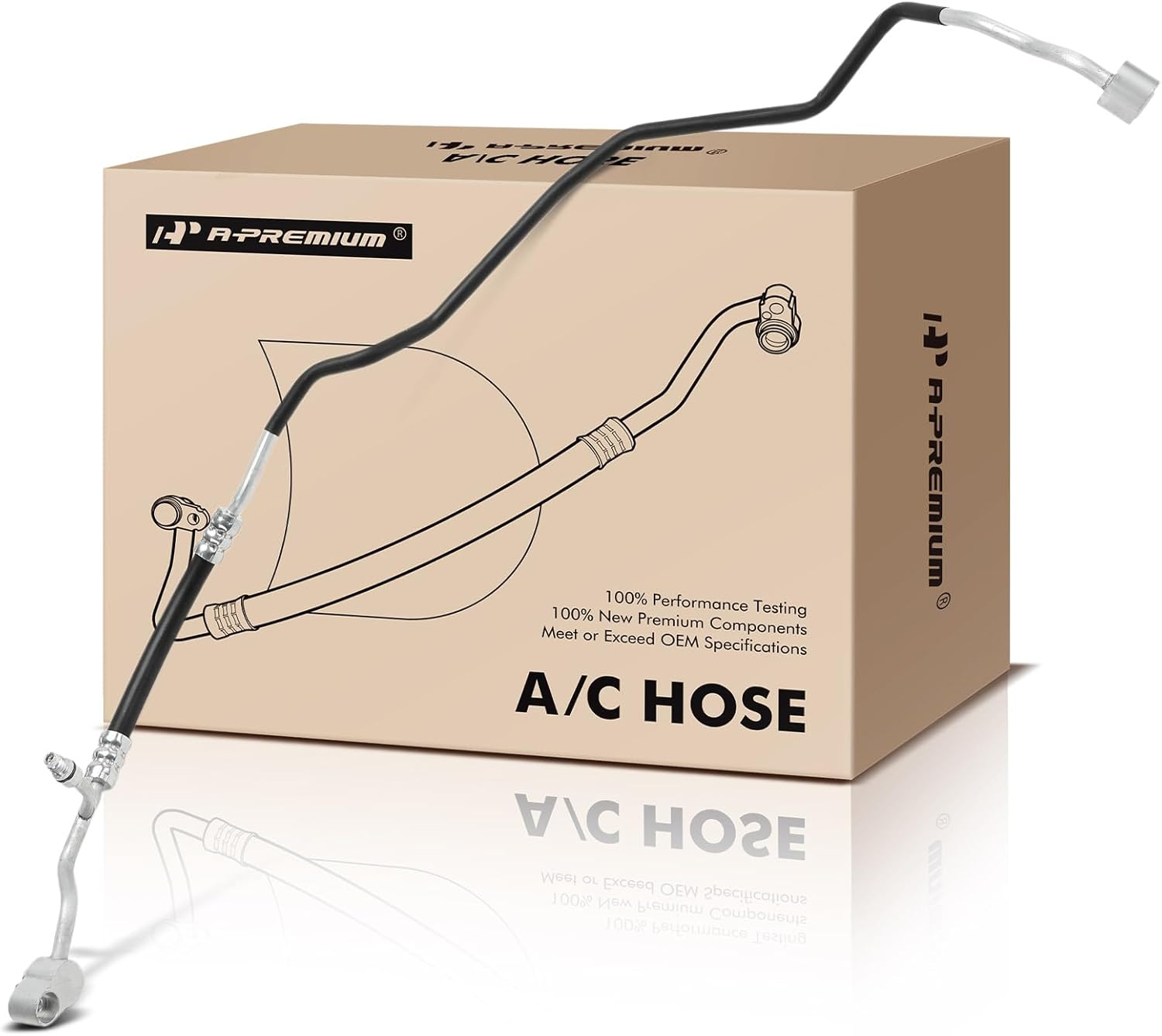 A-Premium A/C Liquid Line Hose Assembly Compatible with Volkswagen Touareg, 2006, 4.2L 5.0L, Condenser to Evap