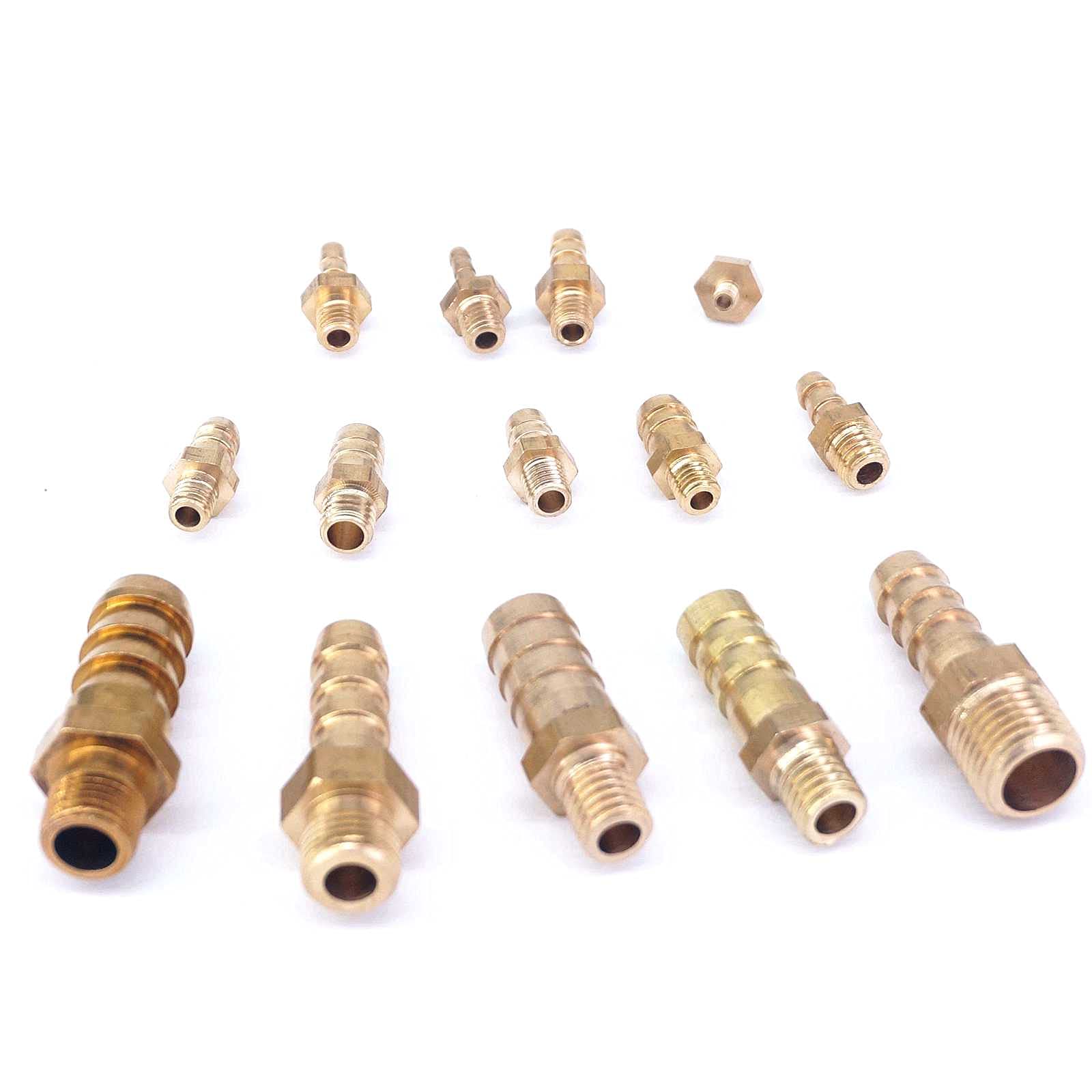10PCS Hose Barb I/D 10mm x M10x1.5mm Metric Male Thread Brass Coupler Splicer Connector Fitting for Fuel Gas Water