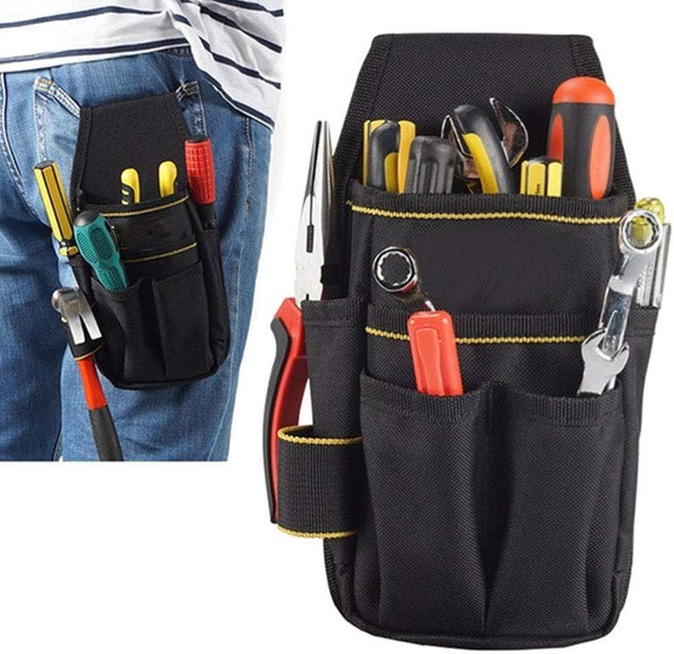Tool Belt Bag Oxford Cloth Tool Pocket Belt Small Pocket Bag Organizer with Waist Professional Waist Work Multi - Holder for Electricians Technician
