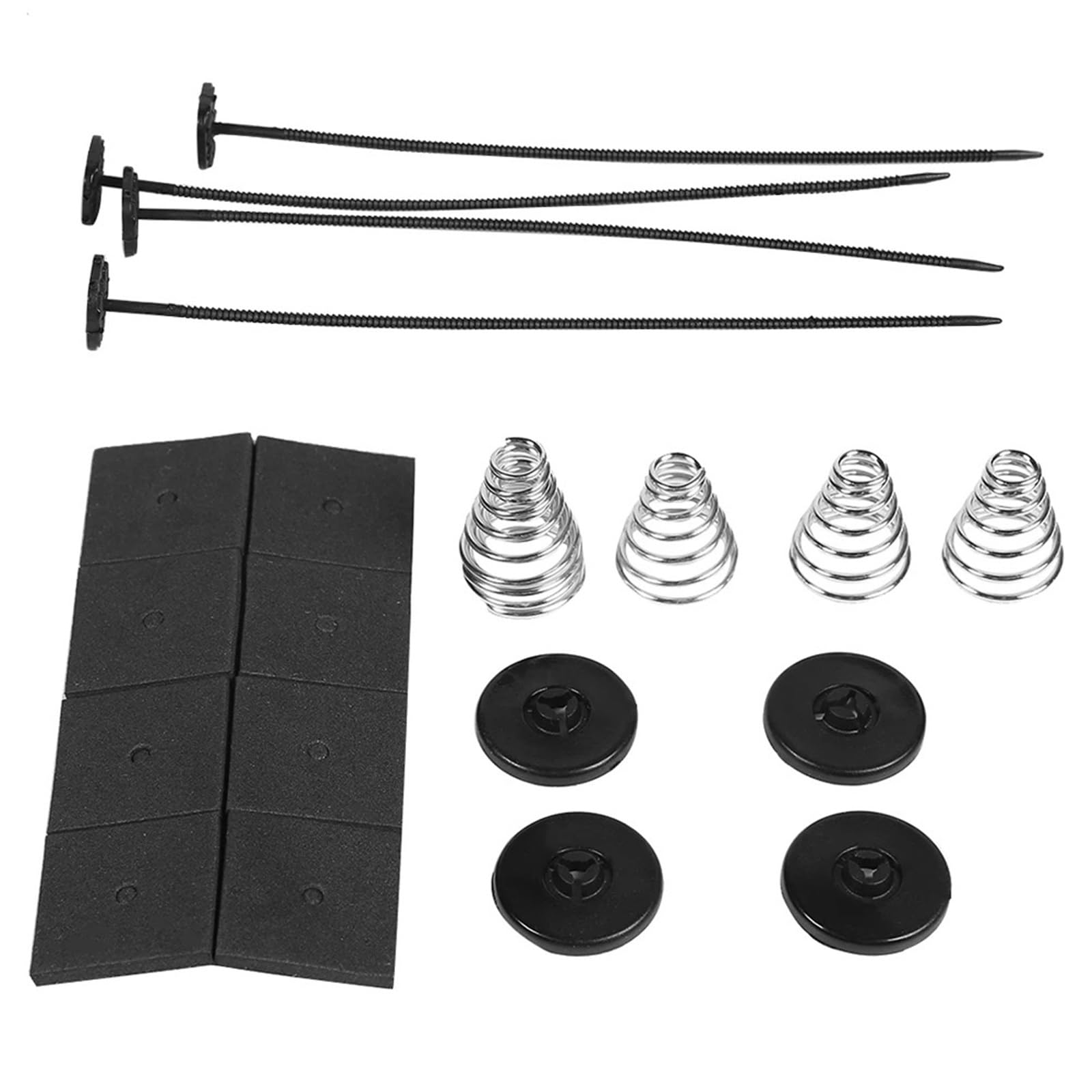 Cooler 1-10 Zestaw Montażowy Wentylatora Do Elektrycznego Grzejnika Samochodowego, Paski Montażowe, Opaski, Uchwyty Montażowe, 8 Podkładek Amortyzujących(10 Pcs)