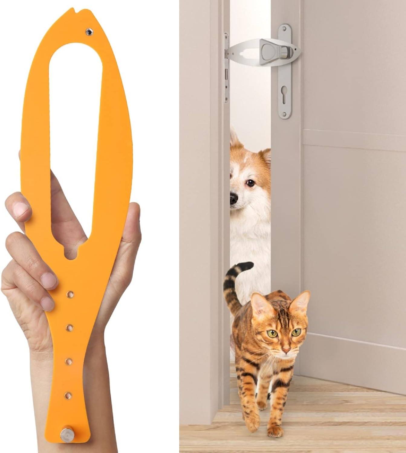 TGIOW Cat Door Latch, 1 Pcs Flex Latch Cat Door Holder