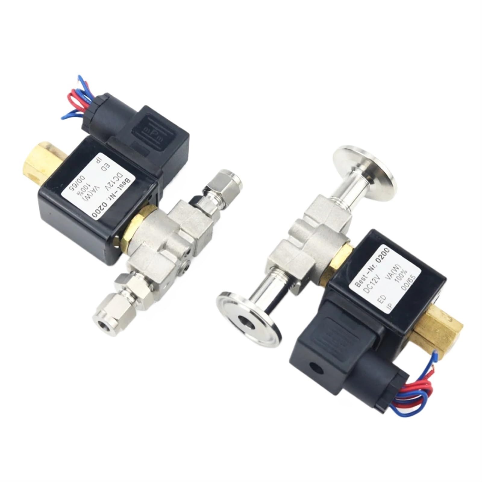 Électrovanne inox 304 robuste DN8 1/4 normalement ouverte AC110V