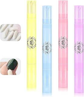 Nail Polish Corrector Pen, 4Pcs Nail Polish Remover Tool with 20pcs Tapered Refill Tips, Nail Polish Correction Nail Edge Cleaning Pen for Nail Art DIY