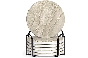 LIFVER Absorbent Stone Coasters: Protect Your Surfaces in Style
