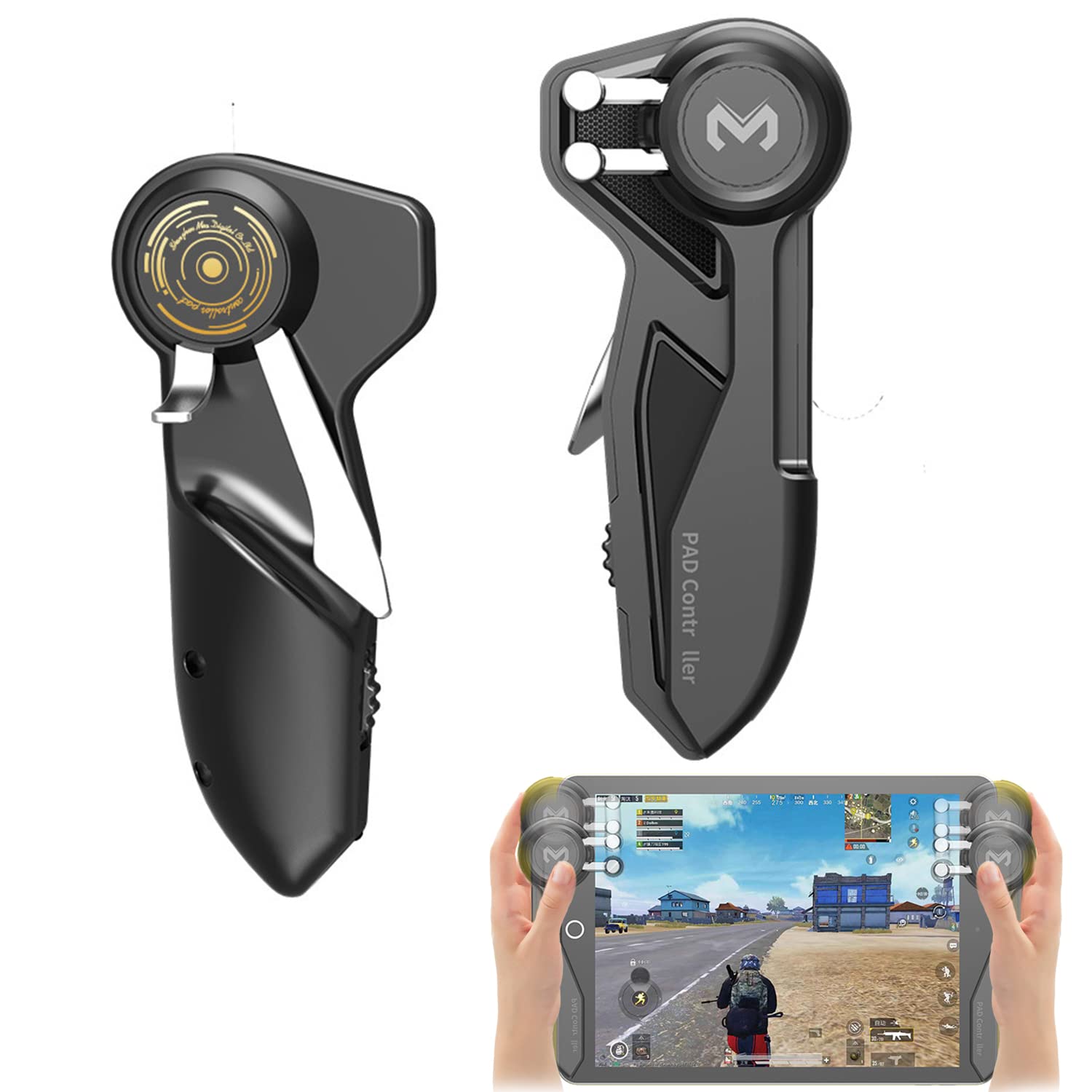 Occuwzz Gaming Triggers for iPad/Tablet - A Six Finger Gamepad Aim Button Gamepad for PUBG/Fortnite/Call of Duty Mobile Game - PUBG Triggers (One Pair)