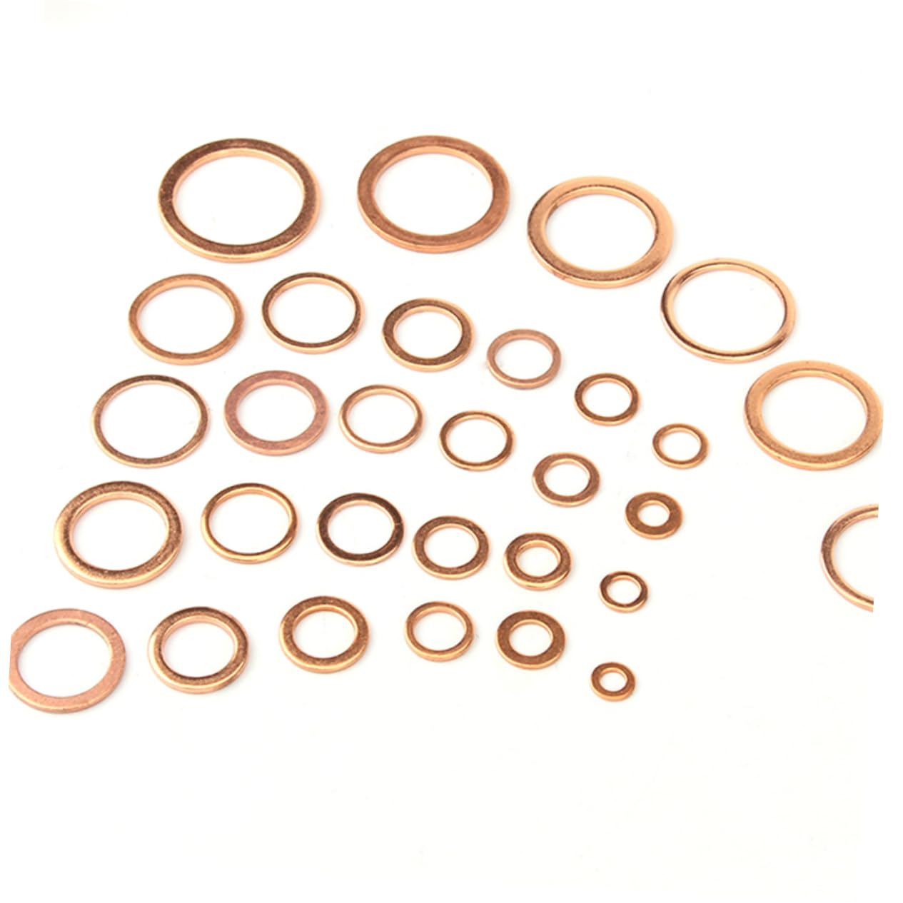 Rondelles Plates D’étanchéité en Cuivre 300 Pièces, Boîte Assortie
