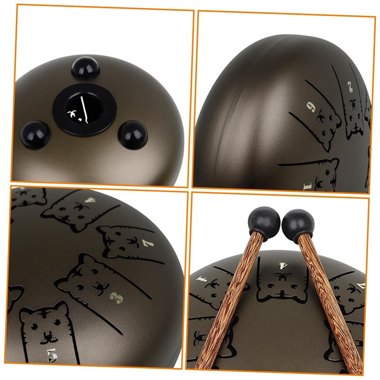 1 Juego Wangyou Tambor Zodiaco Tambor De Lengua De Acero Tambor De Lengua De Acero Y Tambor De Lengua De Acero De Percusión Tambor De Lengua De Acero Para Niños Pequeños