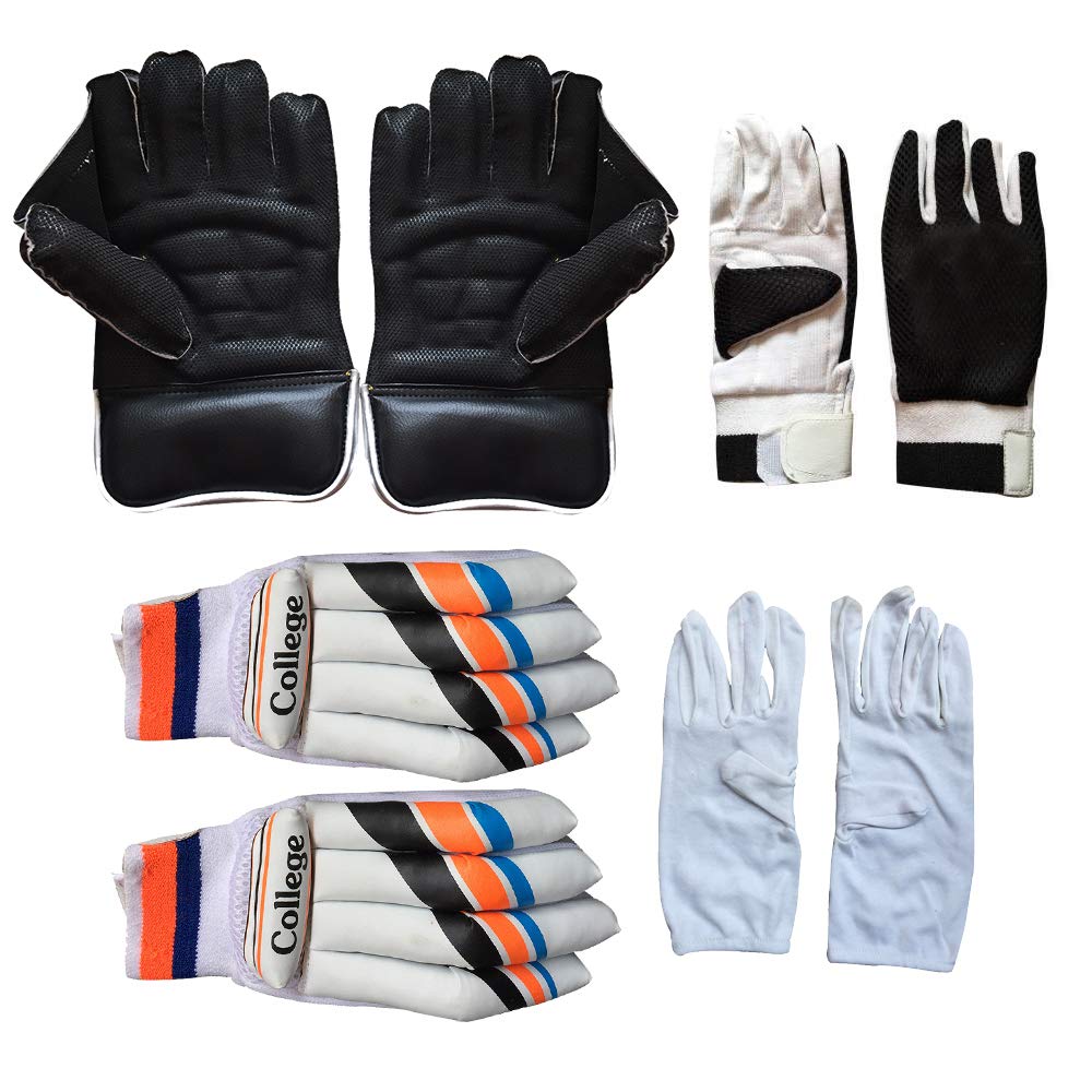 JetFire Ibex Regular Wicket Keeping Gloves & College Batting Gloves with Inner Gloves Combos (B07YLSSLR9) Amazon Price History, Amazon Price Tracker