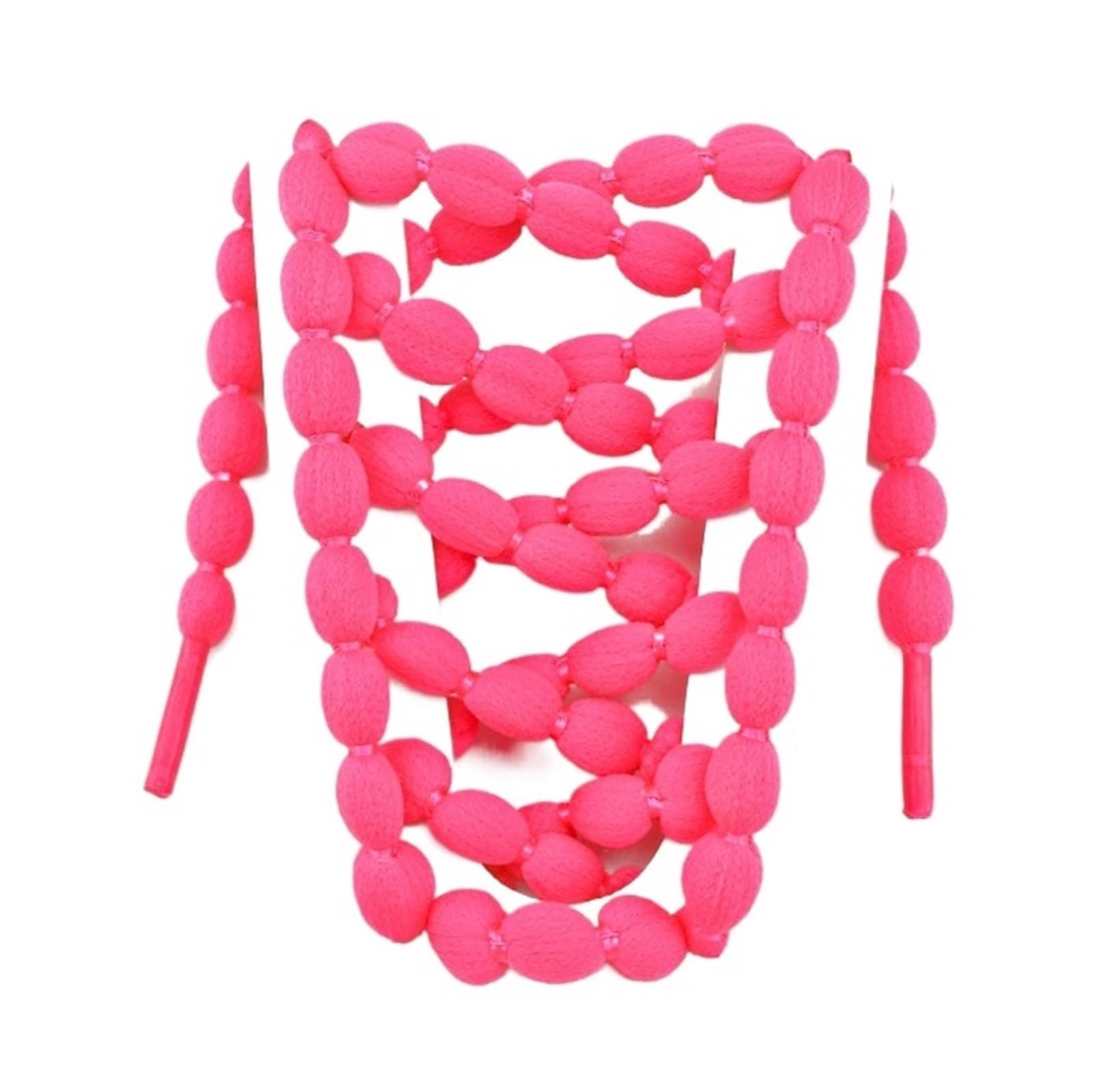 GPDNBIEU Shoelaces, Round For Shoes Laces Men Women Sneakers Cute Beaded Shoestring Accessories(Rose Red,140cm)