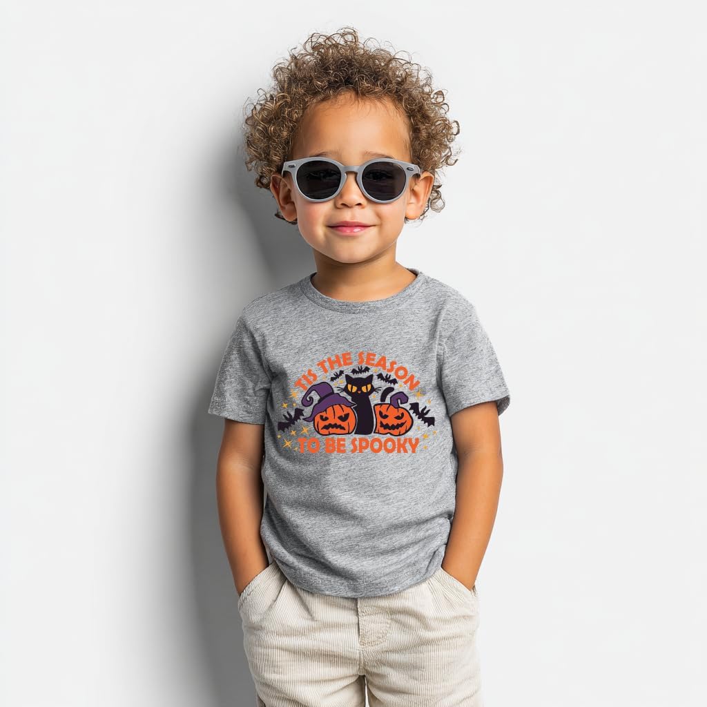 Halloween Shirts for Toddler Boys Girls Kids 2-8 Years, Unisex Pumpkin Ghost Bat Soft Cotton Short Sleeve Tee - Image 3