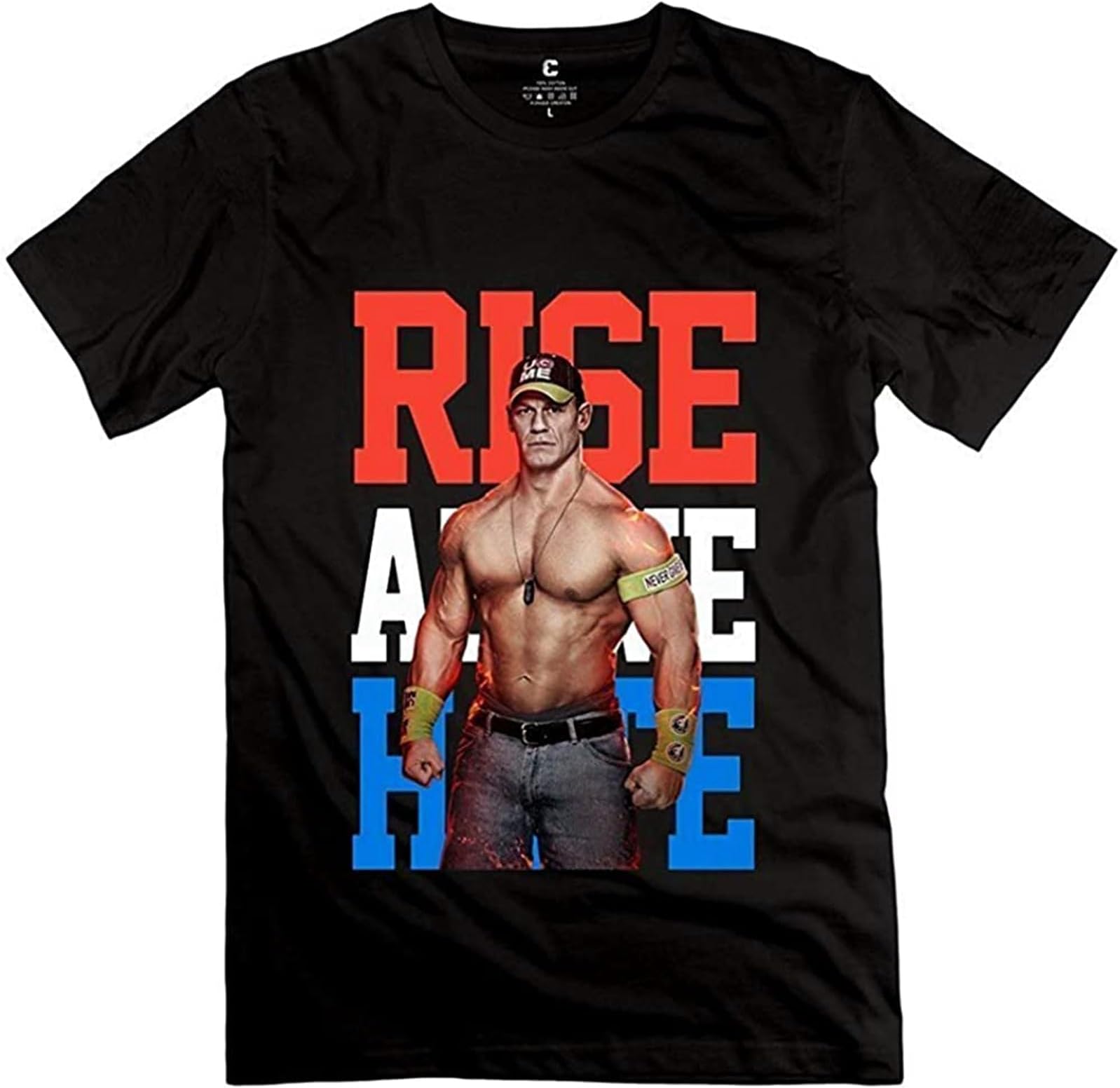 DUOduoAiMen's John Cena Rise Above Hate T Shirts Deep Heather