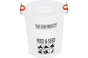 Tuff Stuff Products 12 Gallon Feed Bucket with Lid for Animals