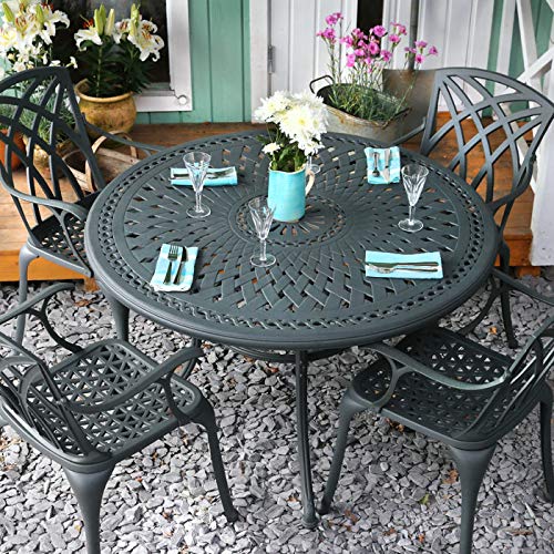 Buy Lazy Susan ALICE 120cm 4 Seater Round Table, Maintenance Free, Sturdy, Built to Last